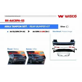 Audi A6 2019-2024 Tampon Seti Arka OEM Silver 4K5870067A Wisco
