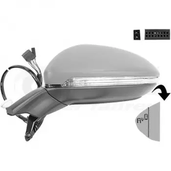 VW Golf 7 2013-2017 Golf 7.5 2017-2020 Ayna Sol ELK ISI AST ASF KAT SIN Alt AYD HAF 13PIN 5G1857507CF9B9 Wisco