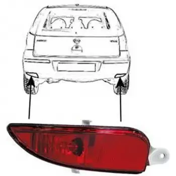 Opel Corsa C 2000-2009 SIS Fari Arka Tampon Sol 19-0150-01-2 Depo
