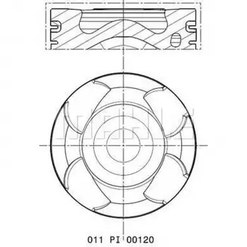 Opel Astra J B 1.6DTL 14 Astra K B 1.6DTL 15 2014-2015 Piston Sekman 80.20 050 55577552+ Goetze