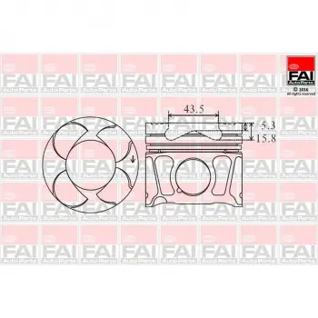 Opel Insignia A A 2.0DT A 2.0DTH 2009-2015 Piston Sekman 83.00 STD 55565854 Goetze