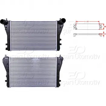 Volkswagen Jetta Golf 6 2009- Turbo Radyatörü Intercooler 615X405X32 1K0145803AF Wisco