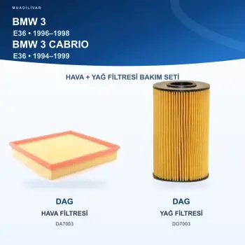 BMW 3 (E36) Hava+Yağ Filtre Bakım Seti