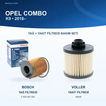 OPEL COMBO (K9) Yağ+Yakıt Filtre Bakım Seti