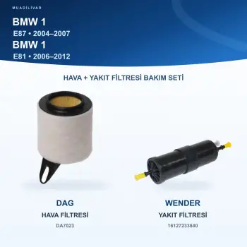 BMW 1 (E87) / BMW 1 (E81) Hava+Yakıt Filtre Bakım Seti