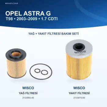 OPEL ASTRA G (T98) Yağ+Yakıt Filtre Bakım Seti