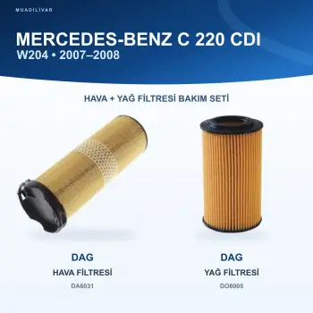 MERCEDES BENZ C (W204) Hava+Yağ Filtre Bakım Seti