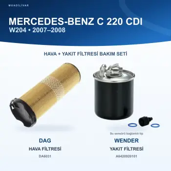 MERCEDES BENZ C (W204) Hava+Yakıt Filtre Bakım Seti