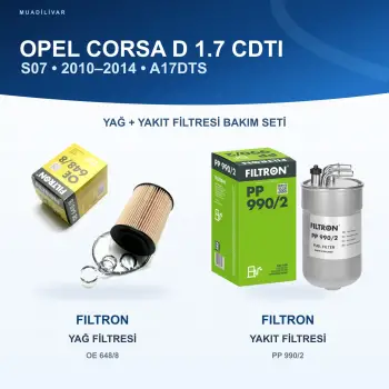 OPEL CORSA D (S07) Yağ+Yakıt Filtre Bakım Seti