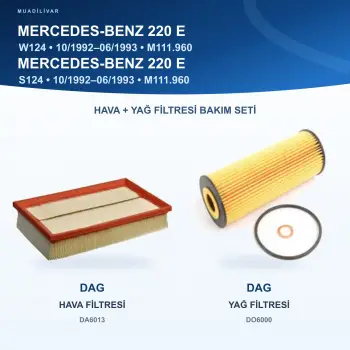 MERCEDES BENZ 124 (W124) / MERCEDES BENZ 124 (S124) Hava+Yağ Filtre Bakım Seti