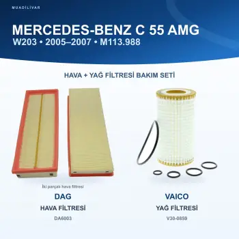 MERCEDES BENZ C (W203) Hava+Yağ Filtre Bakım Seti