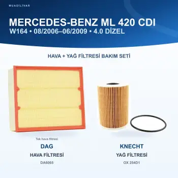 MERCEDES BENZ M (W164) Hava+Yağ Filtre Bakım Seti