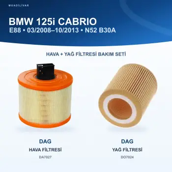 BMW 1 (E88) Hava+Yağ Filtre Bakım Seti