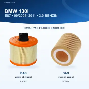 BMW 1 (E81) / BMW 1 (E87) Hava+Yağ Filtre Bakım Seti