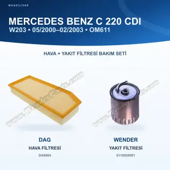 MERCEDES BENZ C (W203) / MERCEDES BENZ C (CL203) Hava+Yakıt Filtre Bakım Seti