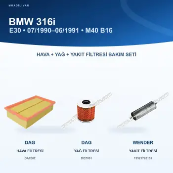 BMW 3 (E30) Hava+Yağ+Yakıt Filtre Bakım Seti