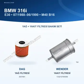 BMW 3 (E30) Yağ+Yakıt Filtre Bakım Seti