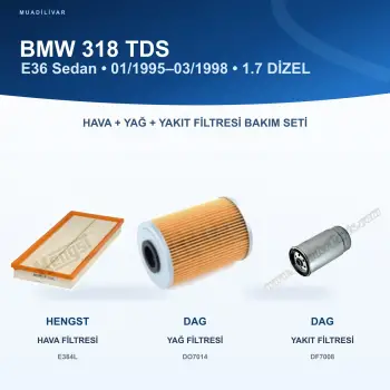 BMW 3 (E36) Hava+Yağ+Yakıt Filtre Bakım Seti