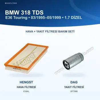 BMW 3 (E36) Hava+Yakıt Filtre Bakım Seti