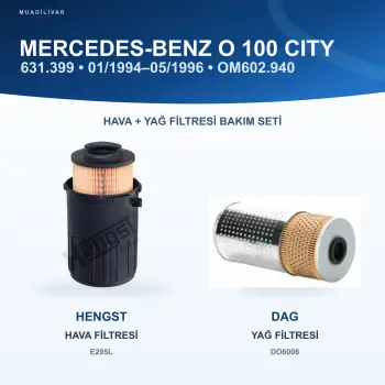 MERCEDES BENZ O 100 1994- Hava+Yağ Filtre Bakım Seti