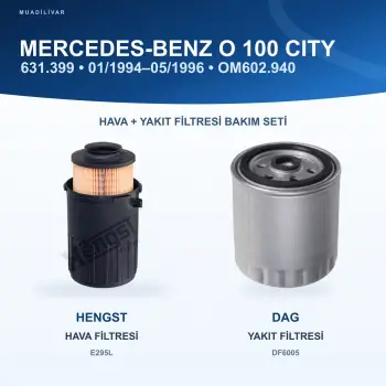 MERCEDES BENZ O 100 1994- Hava+Yakıt Filtre Bakım Seti