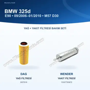 BMW 3 (E90) Yağ+Yakıt Filtre Bakım Seti