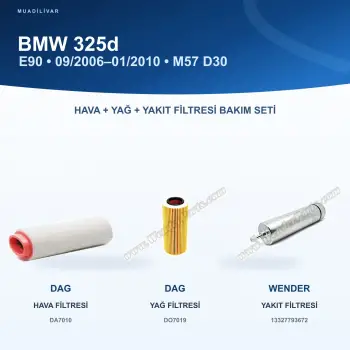 BMW 3 (E90) Hava+Yağ+Yakıt Filtre Bakım Seti