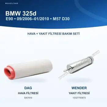 BMW 3 (E90) Hava+Yakıt Filtre Bakım Seti