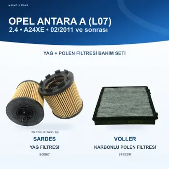 OPEL ANTARA A (L07) Yağ+Polen Filtre Bakım Seti