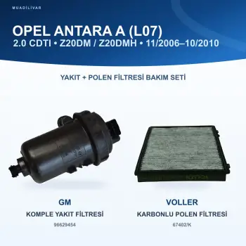 OPEL ANTARA A (L07) Yakıt+Polen Filtre Bakım Seti