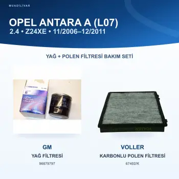 OPEL ANTARA A (L07) Yağ+Polen Filtre Bakım Seti