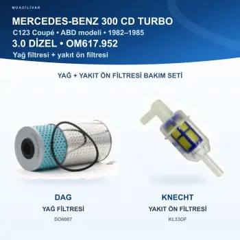 MERCEDES BENZ 123 (C123) Yağ+Yakıt Filtre Bakım Seti
