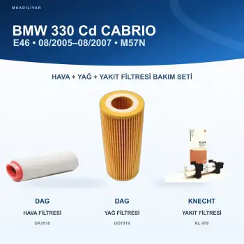 BMW 3 (E46) Hava+Yağ+Yakıt Filtre Bakım Seti
