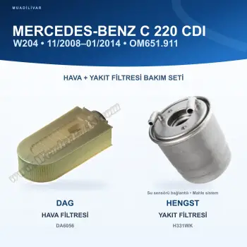 MERCEDES BENZ C (W204) Hava+Yakıt Filtre Bakım Seti