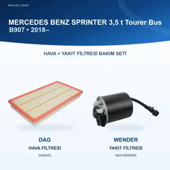 MERCEDES BENZ SPRINTER 3,5 t Bus (B907) Hava+Yakıt Filtre Bakım Seti