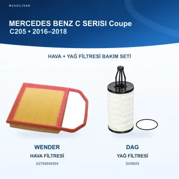MERCEDES BENZ C (C205) Hava+Yağ Filtre Bakım Seti