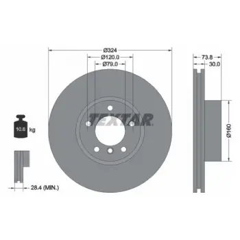 BMW E39 1995-2003 Fren Diski Ön Havalı REFIBHBW621V Textar