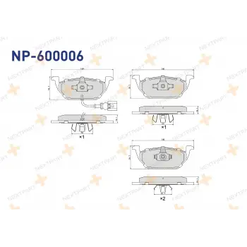 VW Golf 1998-2005 Fren Balata Ön Fisli 1J0698151D Nextpart