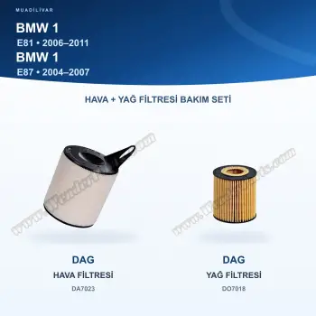 BMW 1 (E81) / BMW 1 (E87) Hava+Yağ Filtre Bakım Seti