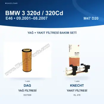 BMW 3 (E46) Yağ+Yakıt Filtre Bakım Seti