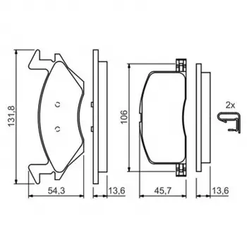 Toyota Corolla 1987-1992 Fren Balata Ön Ikazli Tel Delikli 04491-02010 Nextpart