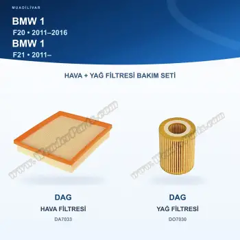 BMW 1 (F20) / BMW 1 (F21) Hava+Yağ Filtre Bakım Seti