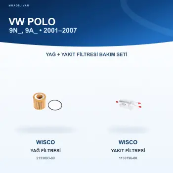 WISCO VW Polo 9N 1.2 Benzinli Yağ ve Yakıt Filtre Bakım Seti