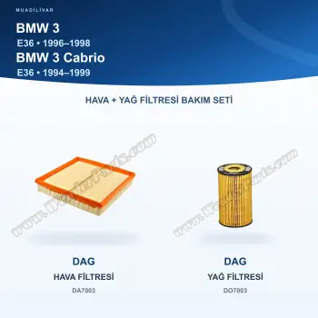 BMW 3 (E36) Hava+Yağ Filtre Bakım Seti