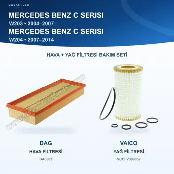 MERCEDES BENZ C (W203) / MERCEDES BENZ C (W204) Hava+Yağ Filtre Bakım Seti