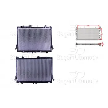 Isuzu D-max 2012- Su Radyatörü Brazing AT 500X648X26 8981372764 Wisco