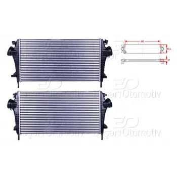 Opel Insignia 2008-2017 Turbo Radyatörü Intercooler 665X357 4X32 8ML376746481 Wisco