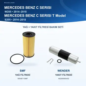 MERCEDES BENZ C (W205) / MERCEDES BENZ C (S205) Yağ+Yakıt Filtre Bakım Seti