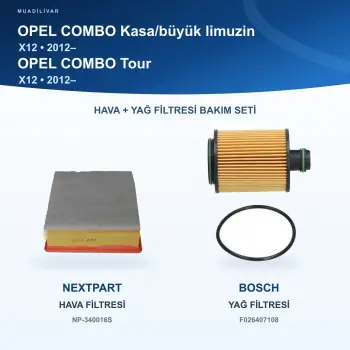 OPEL COMBO (X12) / OPEL COMBO Tour (X12) Hava+Yağ Filtre Bakım Seti