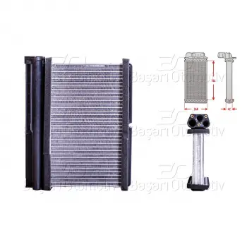 BMW E36 1990- Kalorifer Radyatörü Brazing MT AT 144X248X42 MM 64111393212 Wisco